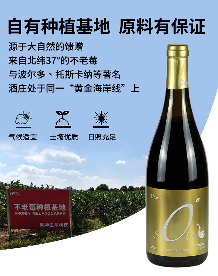 金标SOUL 零度不老莓酒 750ml